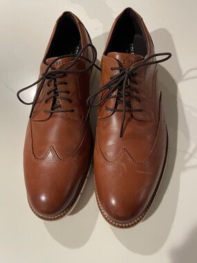 Cole Haan Men's Cognac Leather Wingtip Grand 360 size 12